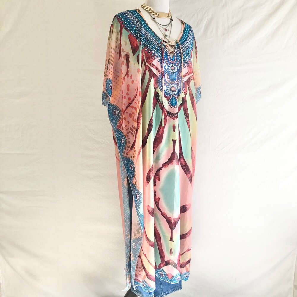 Chiffon Beach Cover Up Maxi Dress - Picture 4 of 8